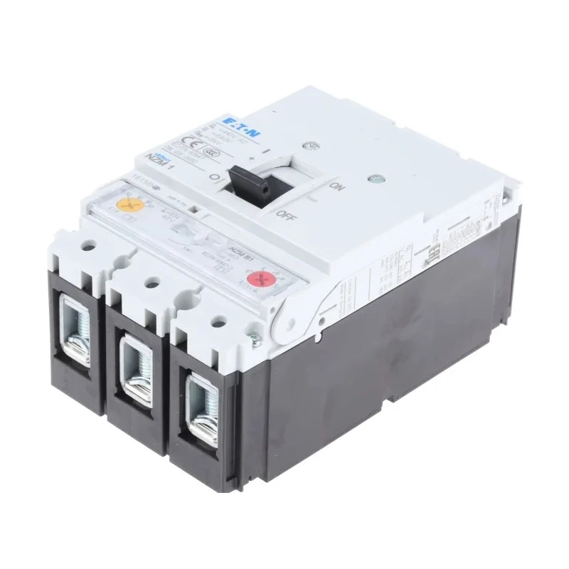 Eaton xEnergy NZM1 Molded Case Circuit Breaker 3-Pole 63A 25 kA Breaking Capacity DIN Rail NZM1