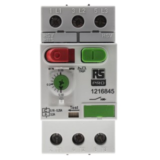 RS PRO Motor Protection Circuit Breaker 690V 160mA, 250mA Current Rating MS32