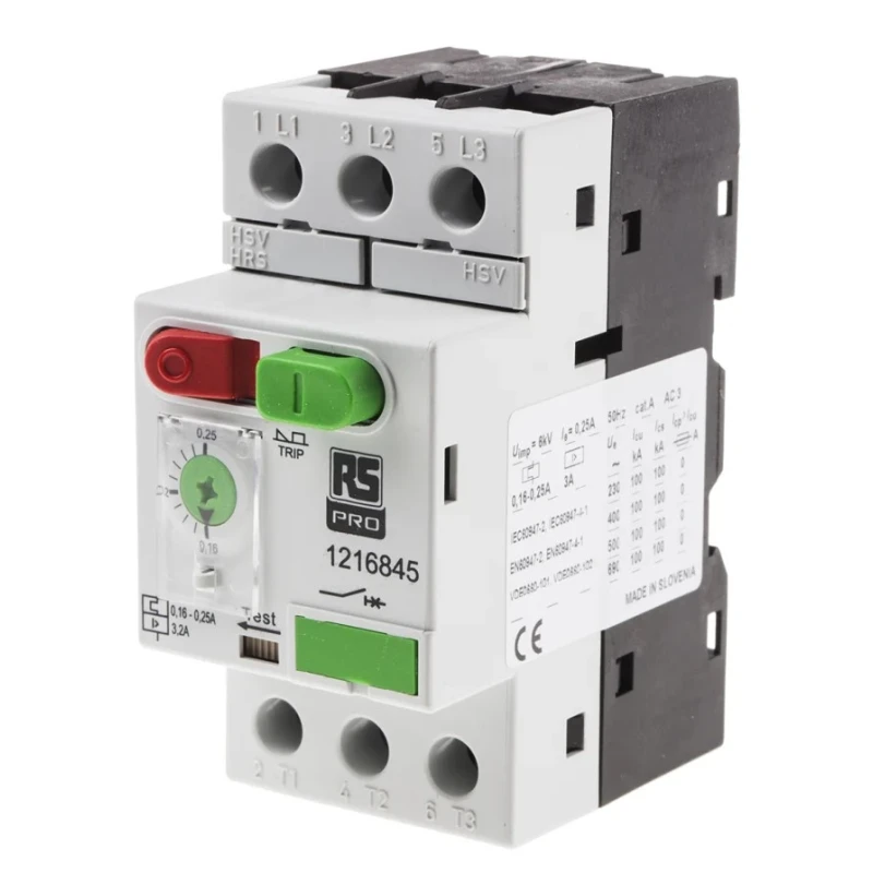 RS PRO Motor Protection Circuit Breaker 690V 160mA, 250mA Current Rating MS32