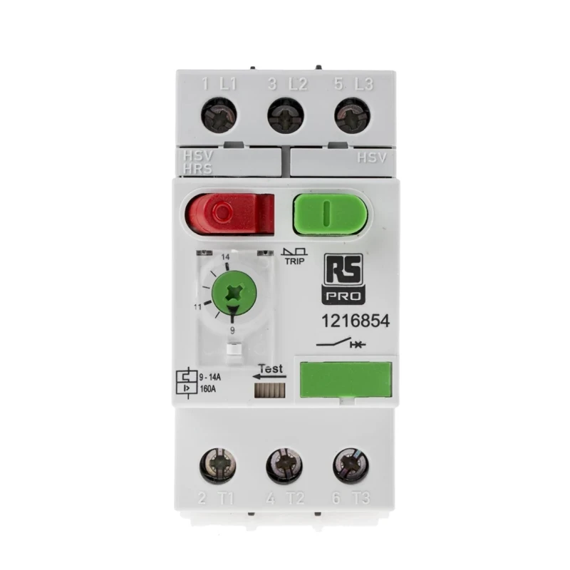 RS PRO Motor Protection Circuit Breaker 14A, 9 A, 690V, IP20/IP40, 3 Poles, -25°C to 60°C, Series MS32 121-6854