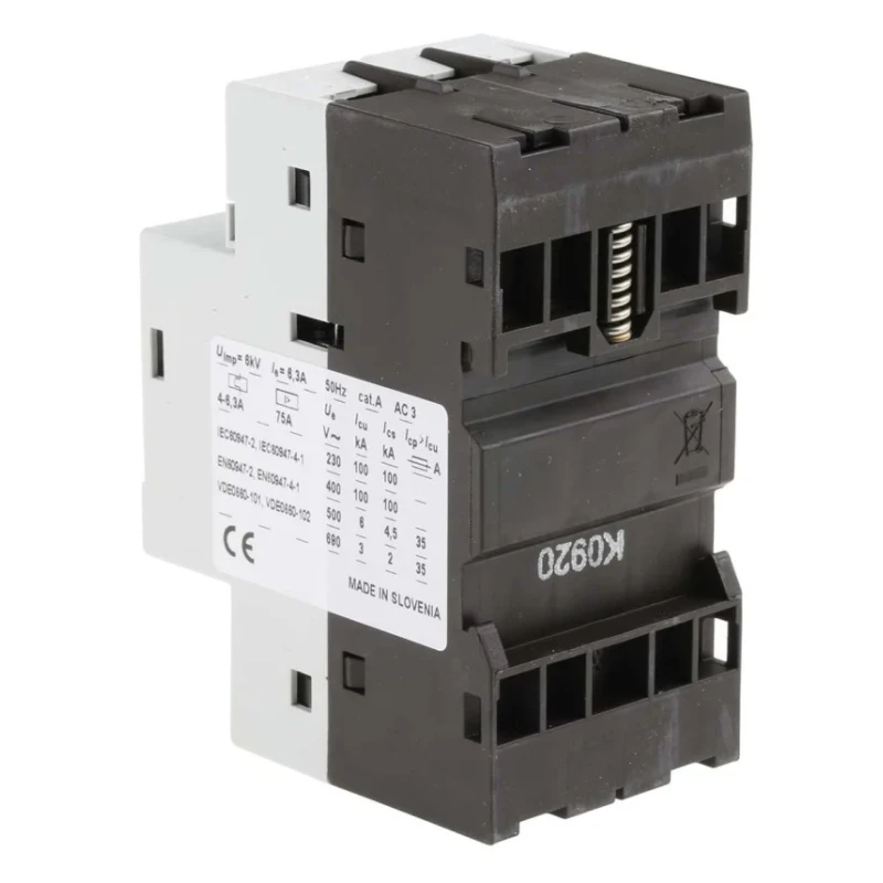 RS PRO Motor Protection Circuit Breaker 4A to 6.3A, 690V, 3 Pole, IP20/IP40, -25°C to 60°C 121-6852