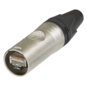 Neutrik EtherCon Cat6a Connecting Cable Cover Die Cast Zinc Silver for etherCON Connectors Cat6a 