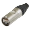 Neutrik EtherCon Cat6a Connecting Cable Cover Die Cast Zinc Silver for etherCON Connectors Cat6a