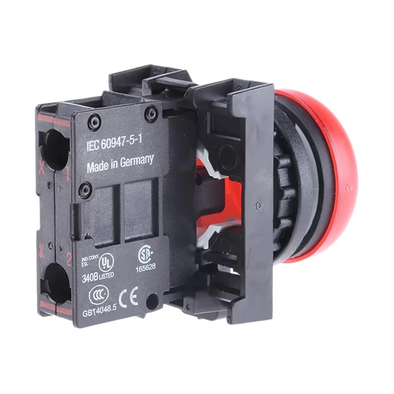 Eaton Flush Rear Surface Mount Red LED Pilot Light RMQ Titan M22 22 mm Cutout 85-264V 78639224 M22-L-R+M22-A+M22-LED230-R