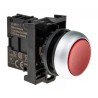 Eaton RMQ Titan M22 Series Red Momentary Push Button Head, 22 mm Cutout Diameter, IP69K 78639207 M22-DL-R+M22-A+M22-LED-R