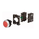 Eaton RMQ Titan M22 Series Red Momentary Push Button Head, 22 mm Cutout Diameter, IP69K 78639207 M22-DL-R+M22-A+M22-LED-R