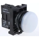 Eaton Flush White LED Pilot Light RMQ Titan M22 22 mm Cutout 12 V 30 V AC/DC IP69K Round 78639220 M22-L-W+M22-A+M22-LED-W
