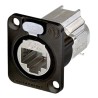 Neutrik EtherCon Cat6a D Shape IDC Connector Panel-Mount Cover Black Die Cast Zinc