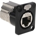 Neutrik EtherCon Cat6a D Shape Connector Cover for use with etherCON Connectors Black Die Cast Zinc 