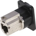 Neutrik EtherCon Cat6a D Shape Connector Cover for use with etherCON Connectors Black Die Cast Zinc 