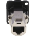 Neutrik EtherCon Cat6a D Shape Connector Cover for use with etherCON Connectors Black Die Cast Zinc 