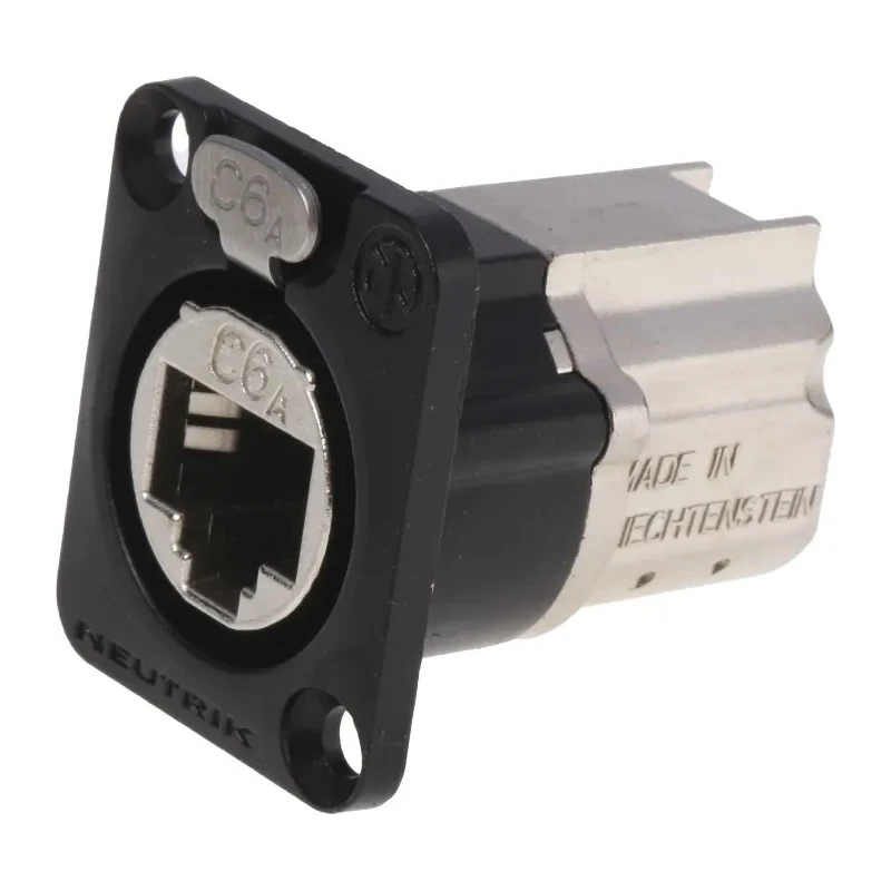 Neutrik EtherCon Cat6a D Shape Connector Cover for use with etherCON Connectors Black Die Cast Zinc 