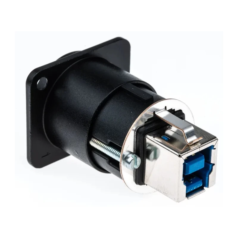 Neutrik USB 3.0 Feed Through Gender Changer Black Nickel NAUSB3