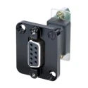 Neutrik 9-Way D-Sub Panel Mount Adapter Female to Female Gold Plated Contacts NADB9FF-B