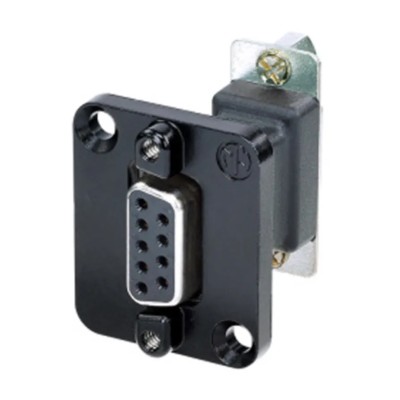 Neutrik 9-Way D-Sub Panel Mount Adapter Female to Female Gold Plated Contacts NADB9FF-B