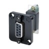 Neutrik 9-Way D-Sub Panel Mount Adapter Female to Female Gold Plated Contacts NADB9FF-B