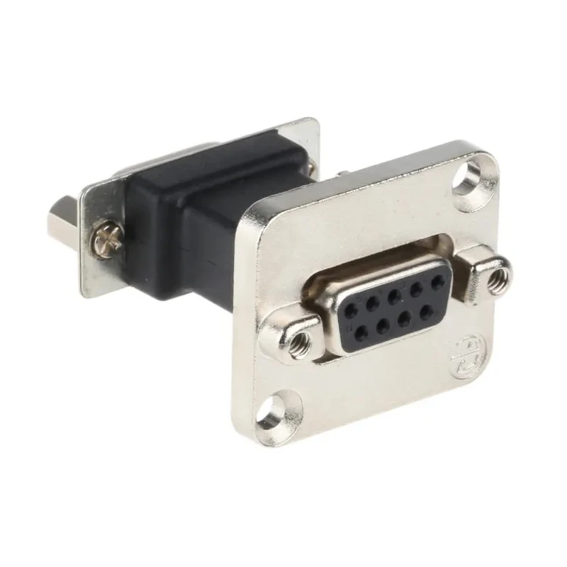 Neutrik D-Sub Adapter 9-Way D-Sub to Female Female Panel Mount Connector Gold Plated Contacts NADB9FF