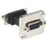 Neutrik D-Sub Adapter 9-Way D-Sub to Female Female Panel Mount Connector Gold Plated Contacts NADB9FF