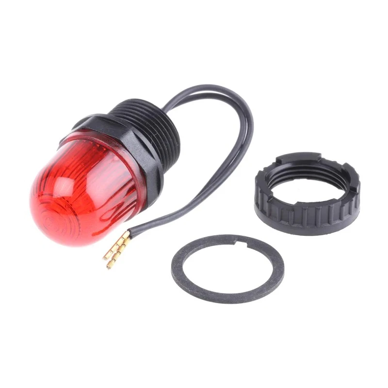 Werma Red Beacon Panel Mount 24V DC Steady LED Light IP65 EM 231 Series 231.100.55