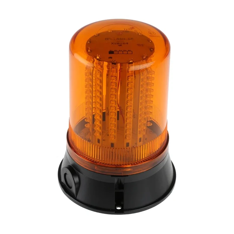 Moflash Amber Multi-Function LED Beacon 24V DC, Steady Flashing Rotating Light Effect, Surface Mount IP65 LED401