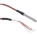 RS PRO PT100 RTD Sensor 6 mm Diameter, 50 mm Length, 4 Wire, Class B Accuracy, 200°C Max PT100
