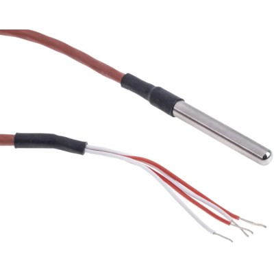 RS PRO PT100 RTD Sensor 6 mm Diameter, 50 mm Length, 4 Wire, Class B Accuracy, 200°C Max PT100