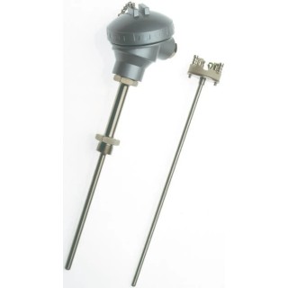 RS PRO RTD Sensor 8 mm Diameter, 250 mm Length, 4 Wire, Class B Accuracy, Stainless Steel Probe, KNE Terminal Head PT100