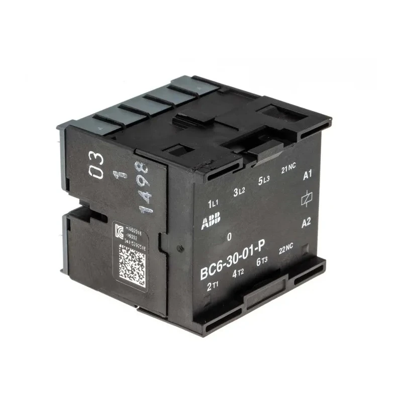 ABB B Series Contactor, 24V DC Coil, 3-Pole, 6 A, 4 kW, 690V AC, Motor Control BC6-30-01-P01