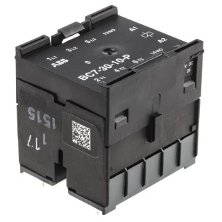 ABB Contactor Relay 24V DC Coil, 3-Pole, 9A, 5.5 kW Power Rating, 690V AC Contact Voltage BC7-30-10-P01