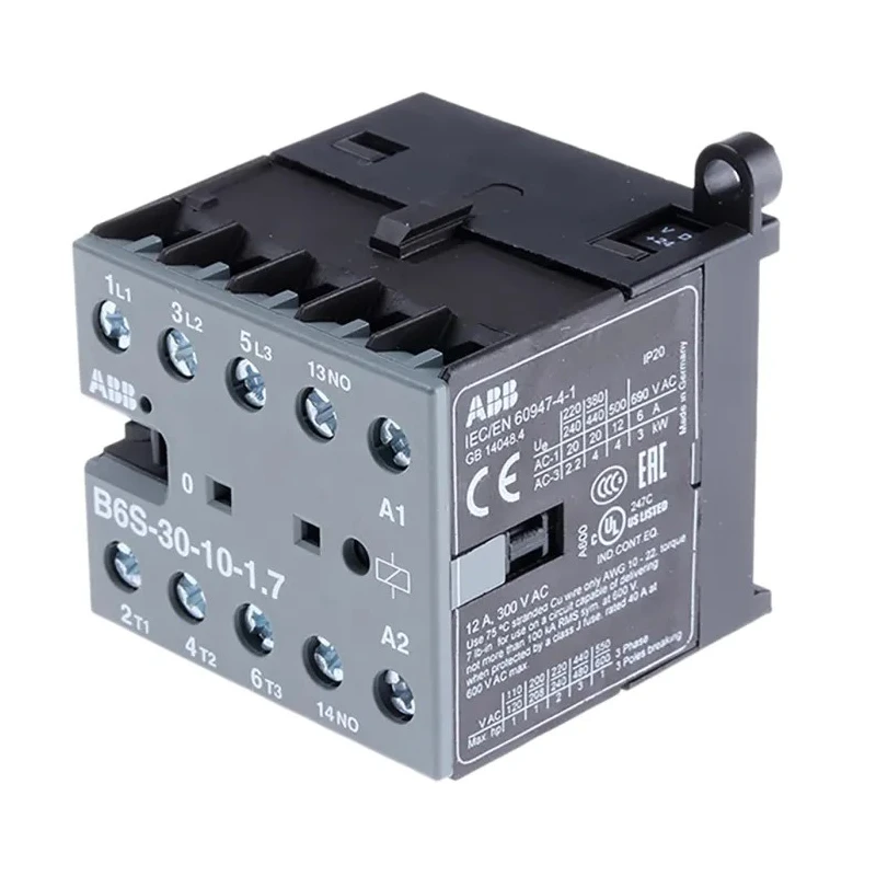 ABB B6 Contactor Relay, 24V DC Coil, 3-Pole, 9A Contact Current, 4kW Power Rating GJL1213001R7101 - B6S-30-10-1.7-71