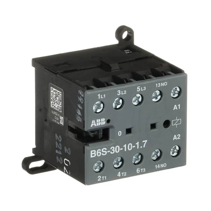 ABB B6 Contactor Relay, 24V DC Coil, 3-Pole, 9A Contact Current, 4kW Power Rating GJL1213001R7101 - B6S-30-10-1.7-71