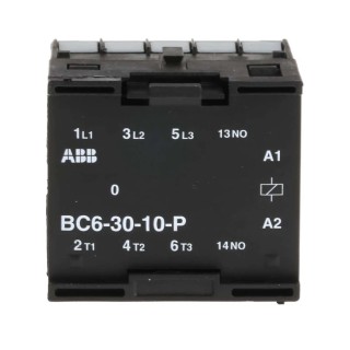 ABB B Contactor 24V DC Coil, 3-Pole, 6 A, 4 kW Motor Control, 3 NO, 690V AC BC6-30-10-P01