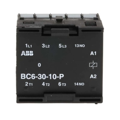 ABB B Contactor 24V DC Coil, 3-Pole, 6 A, 4 kW Motor Control, 3 NO, 690V AC BC6-30-10-P01