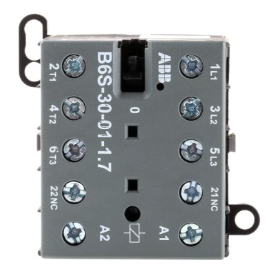ABB B6S Series 3-Pole 20A 4kW Motor Control Contactor 24V DC Coil GJL1213001R7011 - B6S-30-01-1.7-71