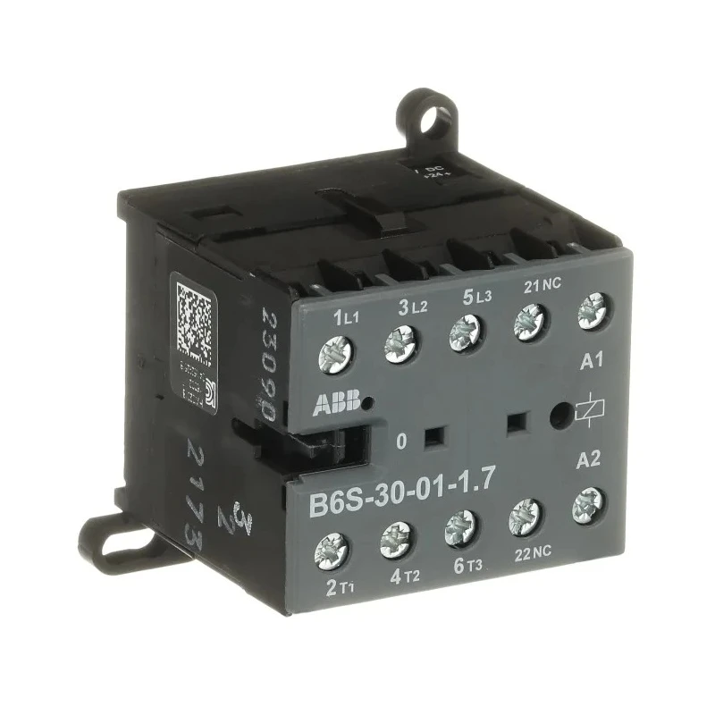 ABB B6S Series 3-Pole 20A 4kW Motor Control Contactor 24V DC Coil GJL1213001R7011 - B6S-30-01-1.7-71