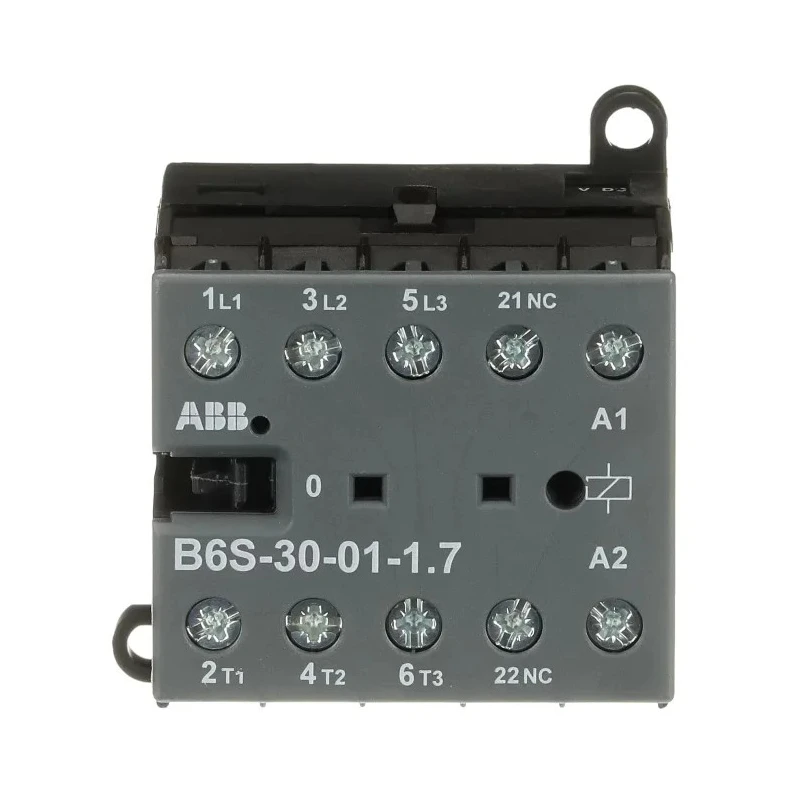 ABB B6S Series 3-Pole 20A 4kW Motor Control Contactor 24V DC Coil GJL1213001R7011 - B6S-30-01-1.7-71