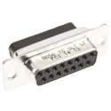 Amphenol Communications Solutions 8656 Series 15 Way Straight 2.74 mm Pitch Female Cable Crimp D-Sub Connector 865615SLTLF