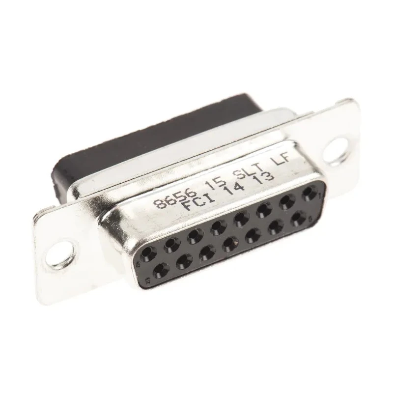 Amphenol Communications Solutions 8656 Series 15 Way Straight 2.74 mm Pitch Female Cable Crimp D-Sub Connector 865615SLTLF