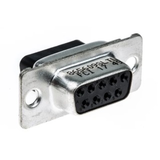 Amphenol Communications Solutions 9 Way Straight 2.74 mm Pitch Cable D-Sub Connector Female 865609SLTLF