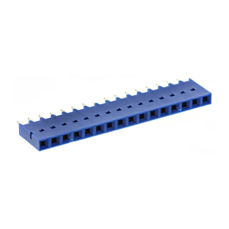 Amphenol Communications Solutions Dubox Series Straight Through Hole PCB Socket, 16-Contact, 1 Row, 2.54 mm 75915-416LF