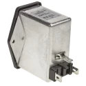 Schaffner 250V AC 2A Panel Mount IEC Filter Male 2 Pole 2 Fuse Faston FN284B-2-06