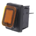 RS PRO Illuminated DPST On-Off On-Off Rocker Switch Panel with Amber Actuator, Aluminium Housing, IP65 Rated 456-1688