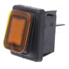 RS PRO Illuminated DPST On-Off On-Off Rocker Switch Panel with Amber Actuator, Aluminium Housing, IP65 Rated 456-1688