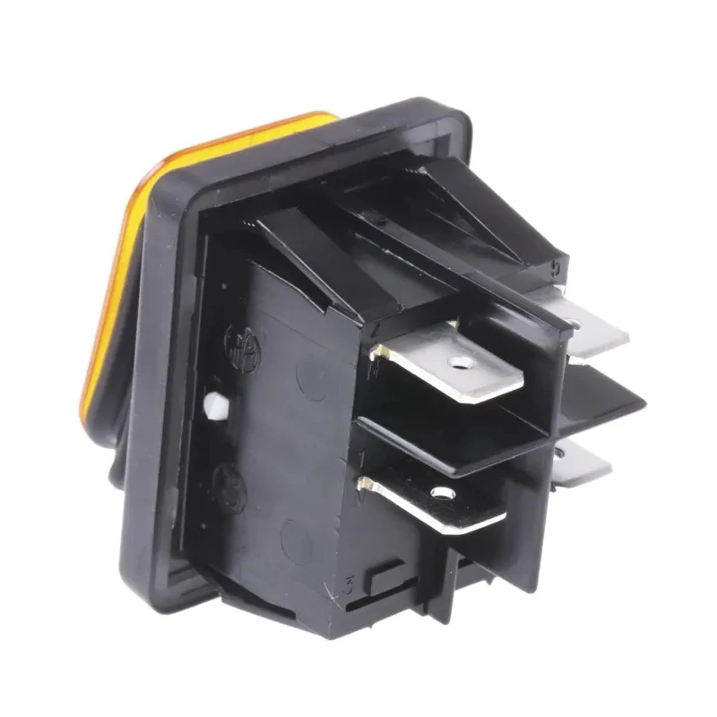 RS PRO Illuminated DPST On-Off On-Off Rocker Switch Panel with Amber Actuator, Aluminium Housing, IP65 Rated 456-1688