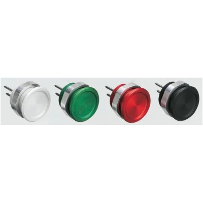 Schurter Anti-Vandal M16 Piezo Switch IP67 Solder Terminal 100mA 16mm Panel Cutout Green IP67