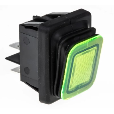 RS PRO Illuminated DPST On-Off On-Off Rocker Switch Panel 16A 250V AC IP65 456-1672