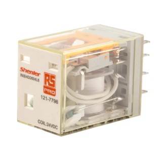 RS PRO Power Relay 24V DC Coil 5A Switching Current 4PDT Plug-In Terminal Type 150W Coil Power 121-7796