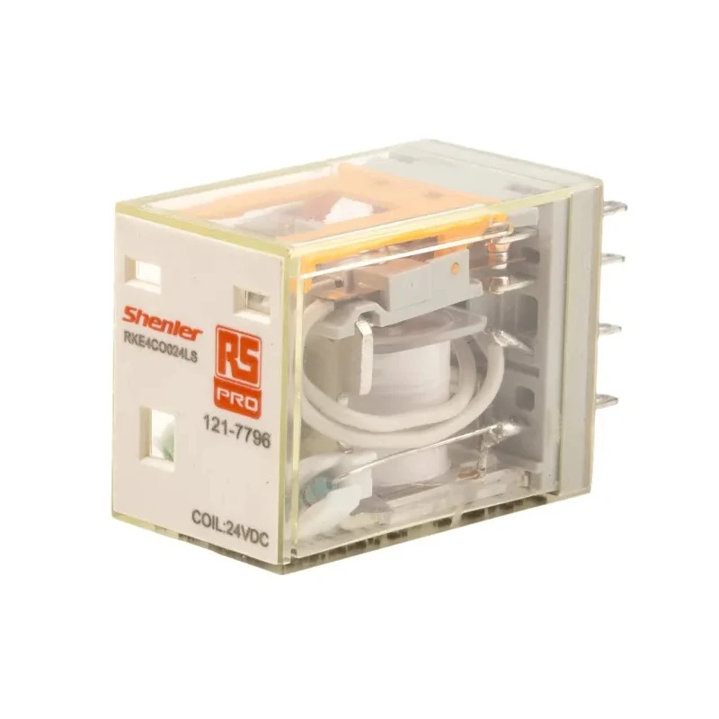 RS PRO Power Relay 24V DC Coil 5A Switching Current 4PDT Plug-In Terminal Type 150W Coil Power 121-7796