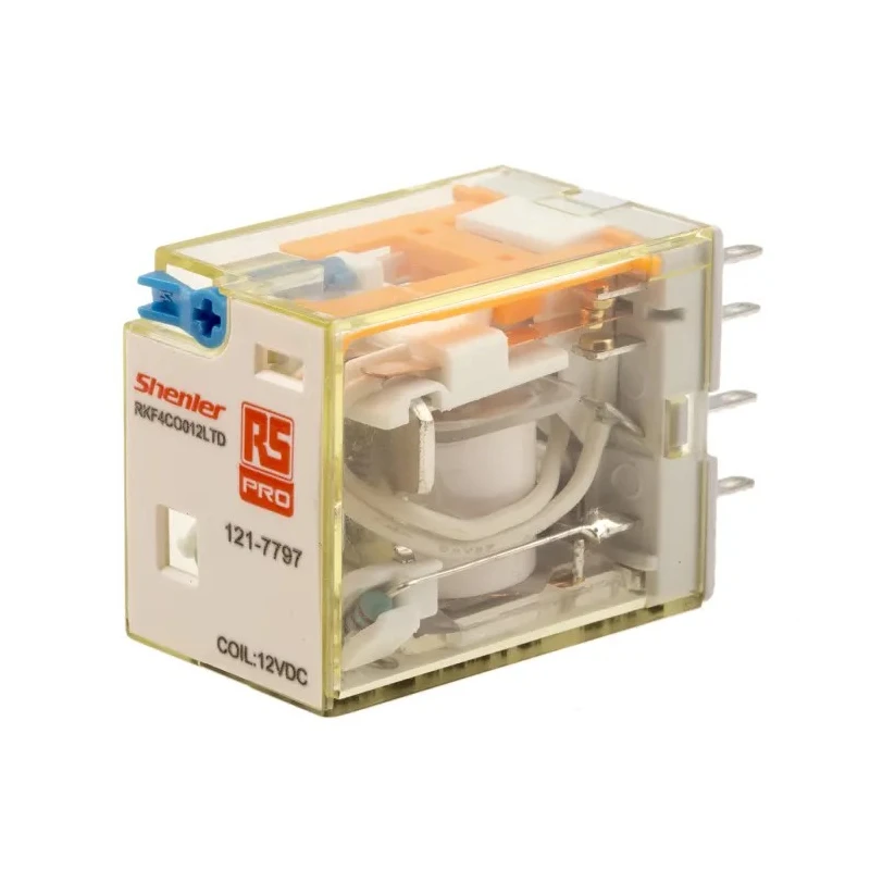 RS PRO Power Relay 12V DC Coil 6A Switching Current 4PDT 180W Coil Power 28x21.5x36mm 121-7797
