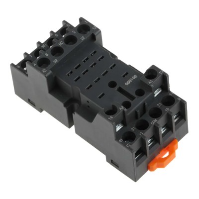 RS PRO 14 Way 300V DIN Rail Relay Socket, for use with RS PRO RKE & RKF 14 Pin Relays 121-7802